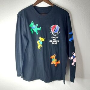 Grateful Dead S Mens Long Sleeved Good Ol' Grateful Dead Black T-Shirt